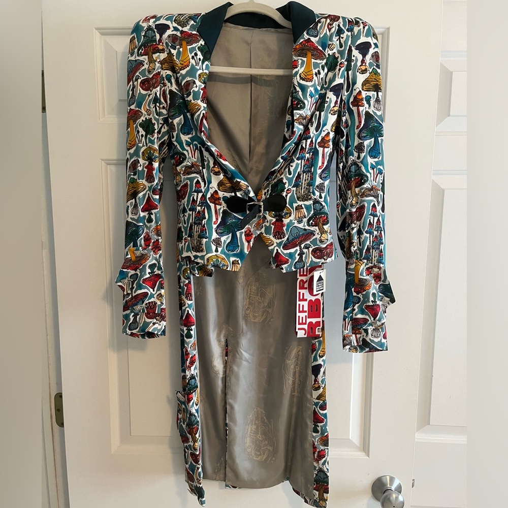 Charles Jeffrey LOVERBOY Mushroom Print Blazer Size S